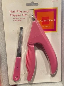Juego de lima y cortaúñas Isaac Mizrahi Pink Pet *NUEVO* g2 - Imagen 1 de 3