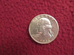 1936p Washington Quarter High Grade Original - Picture 1 of 8