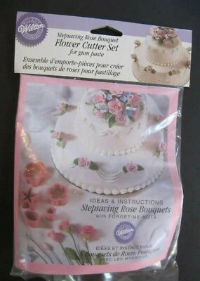 Wilton Stepsaving Rose Bouquet Flower Gum Paste Cutter Set 1907-1003 NOS - Image 1 of 4