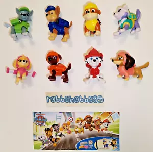 JUEGO COMPLETO PAW PATROL 8 FIGURAS CON PAPELES KINDER ALEGRÍA SORPRESA HUEVO JUGUETES 2024 - Imagen 1 de 1