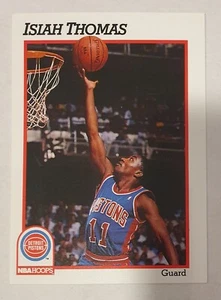 Tarjeta coleccionable de baloncesto Isiah Thomas Detroit Pistons 1991-92 NBA Hoops №66 - Imagen 1 de 2