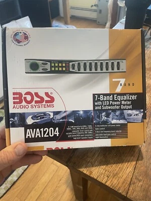 VTG Old School 90s BOSS Audio LED Bar Graph AVA1204 7 Band Pre-Amp Car Equalizer - Image 1 of 4