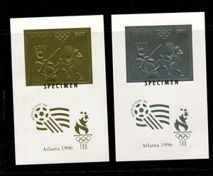 Guyana(1993) 1996 AtlantaOlympics Michel 4294-99var PERF SPECIMEN DELUXE SHEETS - Picture 1 of 3