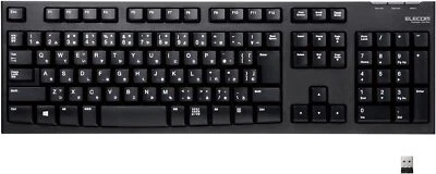 ELECOM USB Keyboard Wireless (Receiver Included) Membrane Full Keyboard 10 - Image 1 of 4
