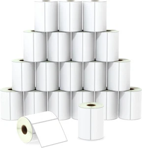 1-40 Rolls 4x3 Direct Blank Thermal Shipping Label Barcode Sticker - Zebra Rollo - Picture 1 of 6