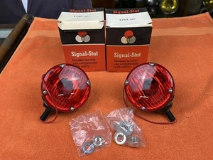 NOS PAIR Vintage 4” SIGNAL STAT Red Tail TURN SIGNAL Light Chevy Ford Truck #1 - Picture 1 of 11