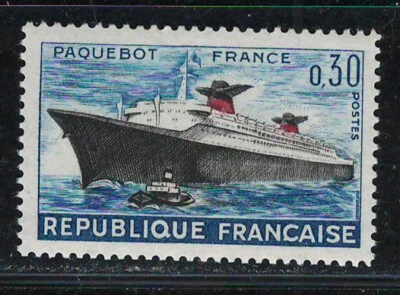 FRANCE 1961 Very Fine  MNH Stamp Scott # 1018 Liner France - Image 1 of 2