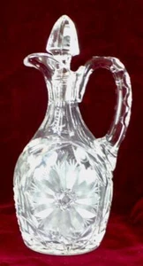 Clarke Epsilon Cruet ABP Large Flower Replaced Stopper 1915 Antique - Picture 1 of 11