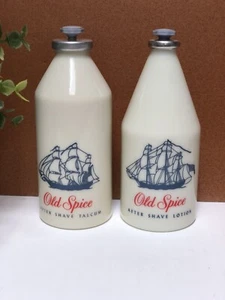 Vintage RARE SHULTON OLD SPICE After Shave Lotion & Talcum Men’s Set ~ BOTH FULL - Picture 1 of 6