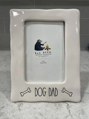 DOG DAD Rae Dunn 4x6 Picture Photo Frame Pet Father’s Valentine’s Day Christmas - Image 1 of 4