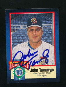 1995 Team Set #32 John Tamargo Binghamton Mets signed auto autograph