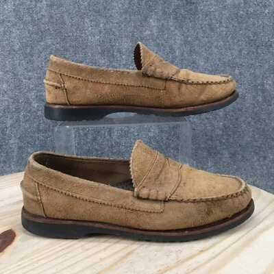 Allen Edmonds Zapatos Para Hombres 8.5 D Penny Mocasines Marrón Gamuza Informal Sin usar, en caja Puntera Baja Foto 1 de 4