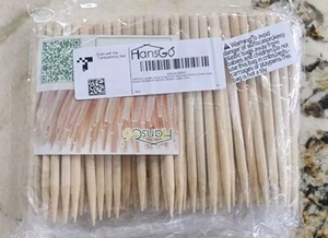 HansGo 170 piezas palos de madera pinchos maíz perro caramelo manzana bambú 5,25 pulgadas - Imagen 1 de 4