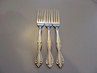 3 ONIEDA COMMUNITY CANATA 7 1/4" DINNER FORKS STAINLESS 1991 TO 2003 - Image 1 of 4