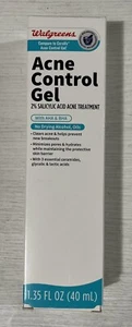 WALGREENS ACNE CONTROL GEL 2% Salicylic Acid ACNE TREATMENT 1.35 OZ Exp 09/25 - Picture 1 of 1