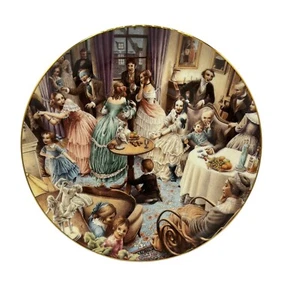 Piatto da collezione Dept 56 Dickens A Christmas Carol #3 Spirit of Christmas 1993 - Foto 1 di 19
