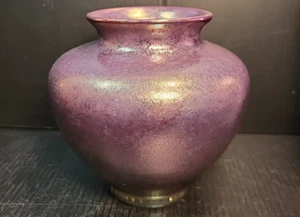 Antique Lustre Ware Vase American Hispano Moresque Pottery 4.25" h - Picture 1 of 9
