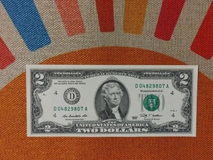 2009 - $2 Two Dollar Bill - D/A DA Cleveland - Print 1 - Uncirculated - BEP - Picture 1 of 5