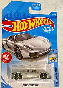 Hot Wheels 2018 Factory Fresh #184 Porsche 918 Spyder Silver Free Shipping! - Picture 1 of 3