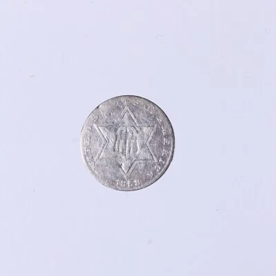 Raw 1858 Three Cent Silver 3CS Uncertified Ungraded - Image 1 of 2