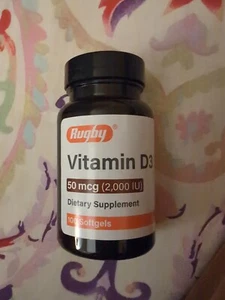 Vitamin D3 -50MCG (2000 IU) supplement by Rugby - EXP:01/2026 Soft - Picture 1 of 3