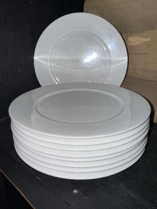 Macy's Hotel Collection 9 1/2” White Luncheon Plates (9) - Picture 1 of 3