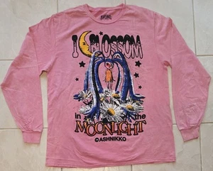 Ashnikko I Blossom in the Moonlight T-Shirt Langarm Neu XL X-Large Pink-ish - Bild 1 von 11