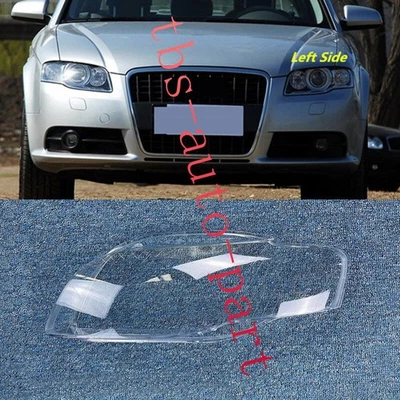 Cubierta de lente de faro lateral izquierdo + pegamento sellador apto para Audi A4 B7 2006-2008 Foto 1 de 4