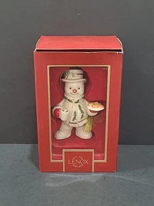 Lenox 2022 Snowman Figurine Ornament Annual Treats Cookies Cocoa Christmas - Picture 1 of 7