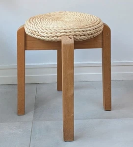 Vintage Mid Century Scandinavian Rope Stool - Picture 1 of 3