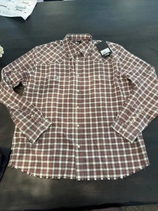 The Kooples Shirt Mens Size XXL Check Long Sleeve Logo New Pearl Snap Fringe - Picture 1 of 17