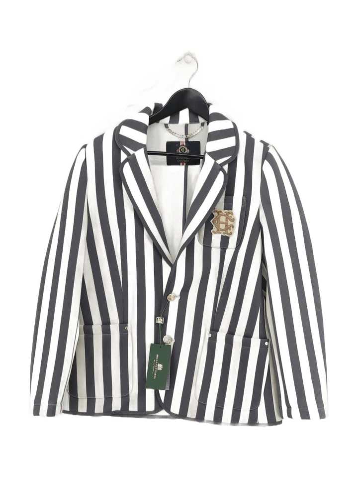 Blazer Holland Cooper para hombre XL poliéster a rayas múltiples con abrigo de algodón Foto 1 de 4