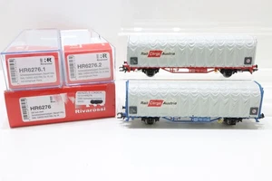 H0 RIVAROSSI HR6276 ÖBB Schiebeplanenwagen Rail Cargo Set Güterwagen DC OVP N102 - Picture 1 of 2