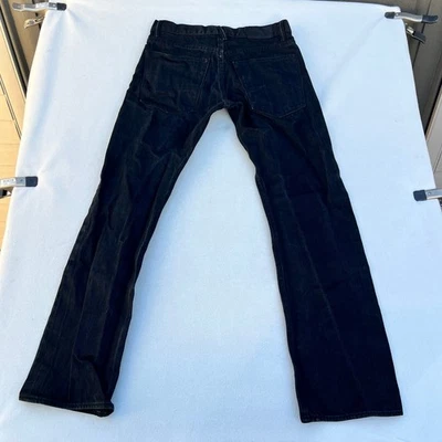 Jeans jeans Kicking Mule Workshop masculino 32x32 preto botão mosca selvedge Japão - Imagem 1 de 4