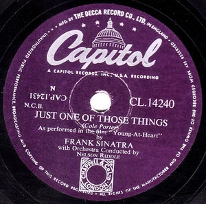 CLASSIC FRANK SINATRA 78  JUST ONE OF THOSE THINGS / YOU MY LOVE  CAP CL14240 E- - Picture 1 of 1