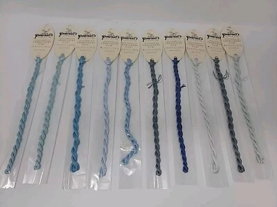 Pearsall's Filoselle Embroidery Silk Floss 4m 6 Ply MADE ENGLAND Vintage Blues E - Image 1 of 4