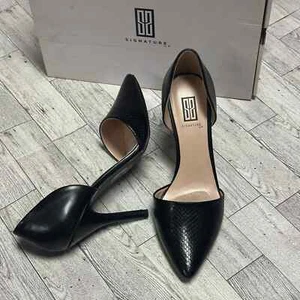 SS Signature | Arlene Black Snake Side Cut Out Heels | 8.5 - Picture 1 of 9