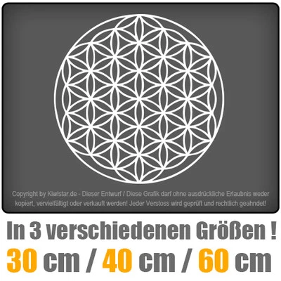 Blume des Lebens chf0018 in 3 Größen JDM Heckscheibe Aufkleber
