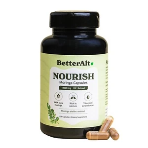 Paquete de 2 cápsulas de moringa BetterAlt Nourish 18000 mg 120 cápsulas (240 en total) caducidad 27/04 - Imagen 1 de 5