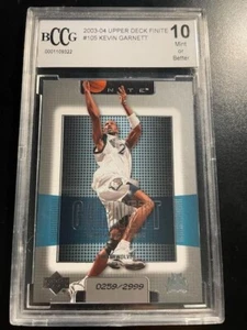 2003-04 Upper Deck Finite Timberwolves #105 Kevin Garnett /2999 BCCG 10 GEM MINT - Picture 1 of 3