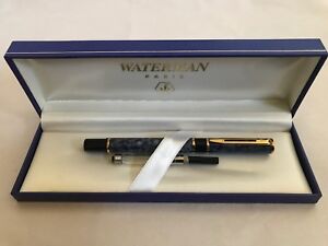 Waterman Grey Marble Fountain Pen M Point New In Box Made in France