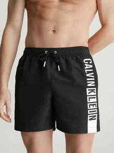 Costume Pantaloncino medio Boxer da bagno per uomo Calvin Klein KM0KM00991 nero - Foto 1 di 4