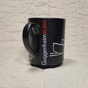 Guggenheim Bilbao Schwarz Kaffeebecher Tasse Kiz Art White Line Rot Abstrakt Spanien - Bild 1 von 5