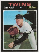 1971 Topps Jim Kaat base card Minnesota Twins