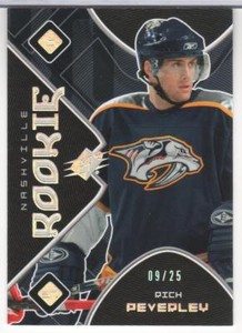 RICH PEVERLEY 2007-08 UPPER DECK SPX # 169 SPECTRUM ROOKIE 25 MADE PREDATORS