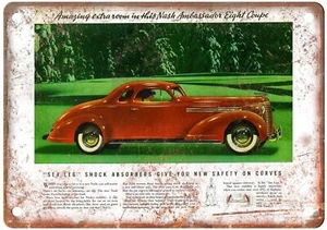 Vintage 1938 Nash Automobile Ad Retro Look Reproduction Metal Sign A3781 - Picture 1 of 2