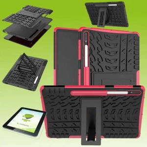 Für Samsung Galaxy Tab S7 Plus Hybrid Etuis Pink Hülle Cover Tasche + H9 Glas - Bild 1 von 2
