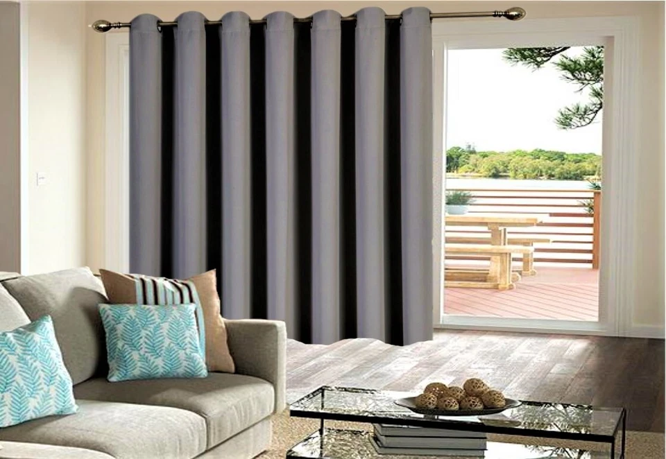 1 PANEL OJAL SÓLIDO OSCURECIMIENTO TÉRMICO VENTANA PATIO PUERTA CORTINA X-ANCHO 84" LARGO Foto 1 de 1