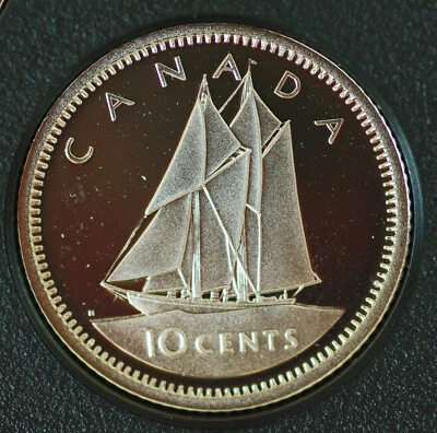 2003 Canada 10 cent silver dime w Gillick effigy & dbl date from coronation set - Image 1 of 2