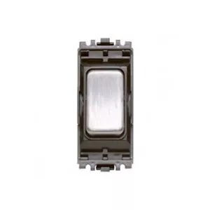 Módulo de interruptor de 1 vía Mk Grid Plus, inserto negro de acero inoxidable.K4891BRCB - Imagen 1 de 1